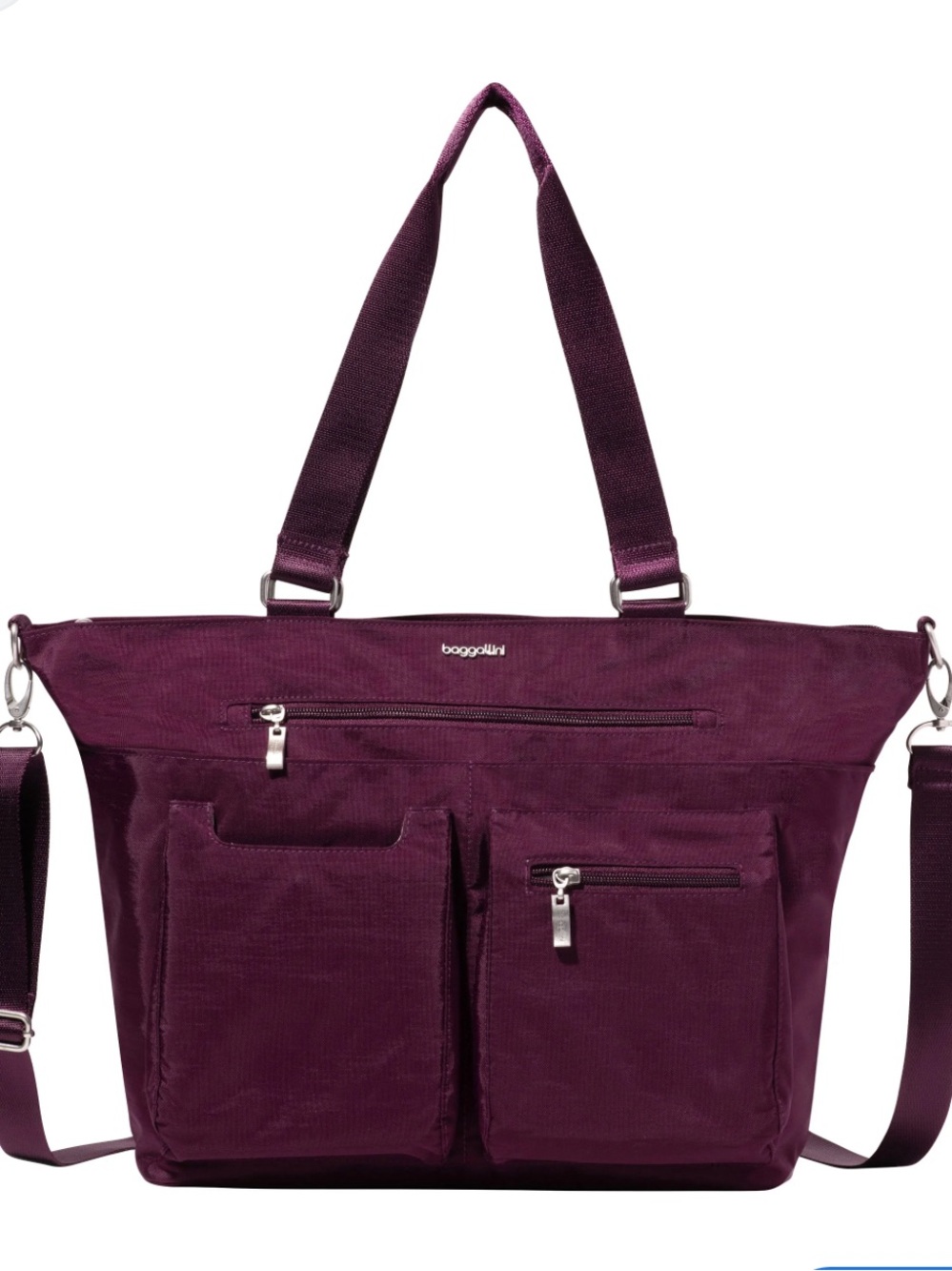 NWT Baggallini Any Day Laptop Tote Purple Everyday Tote - Picture 2 of 7